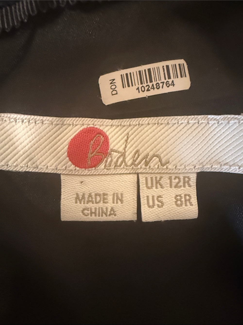 Boden Black Sheath Dress US 8 UK 12R Cotton Stretch Rolled Collar Career - Picture 7 of 9